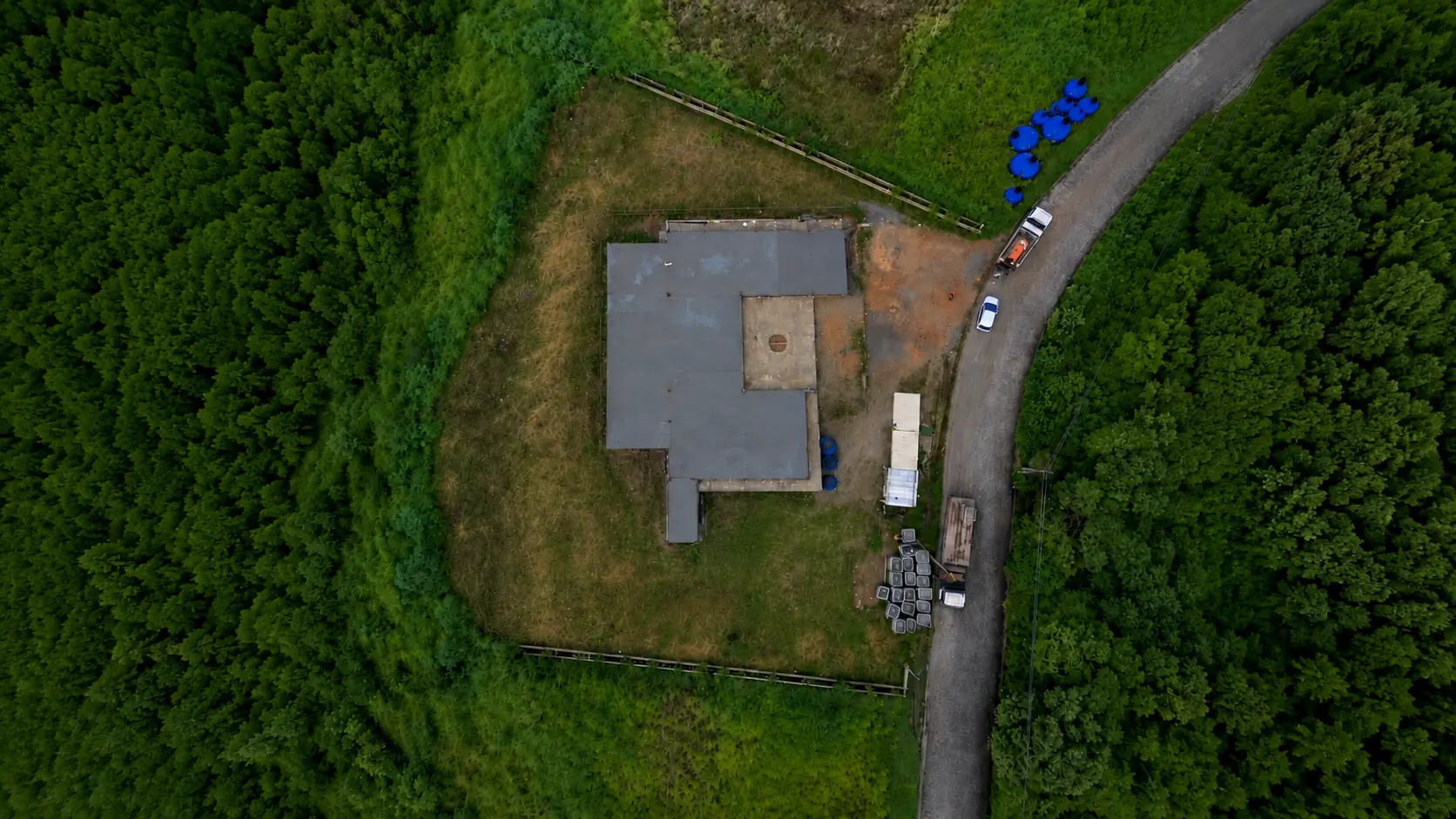 Vista aérea de obra atendida pela Vitória Mix na região